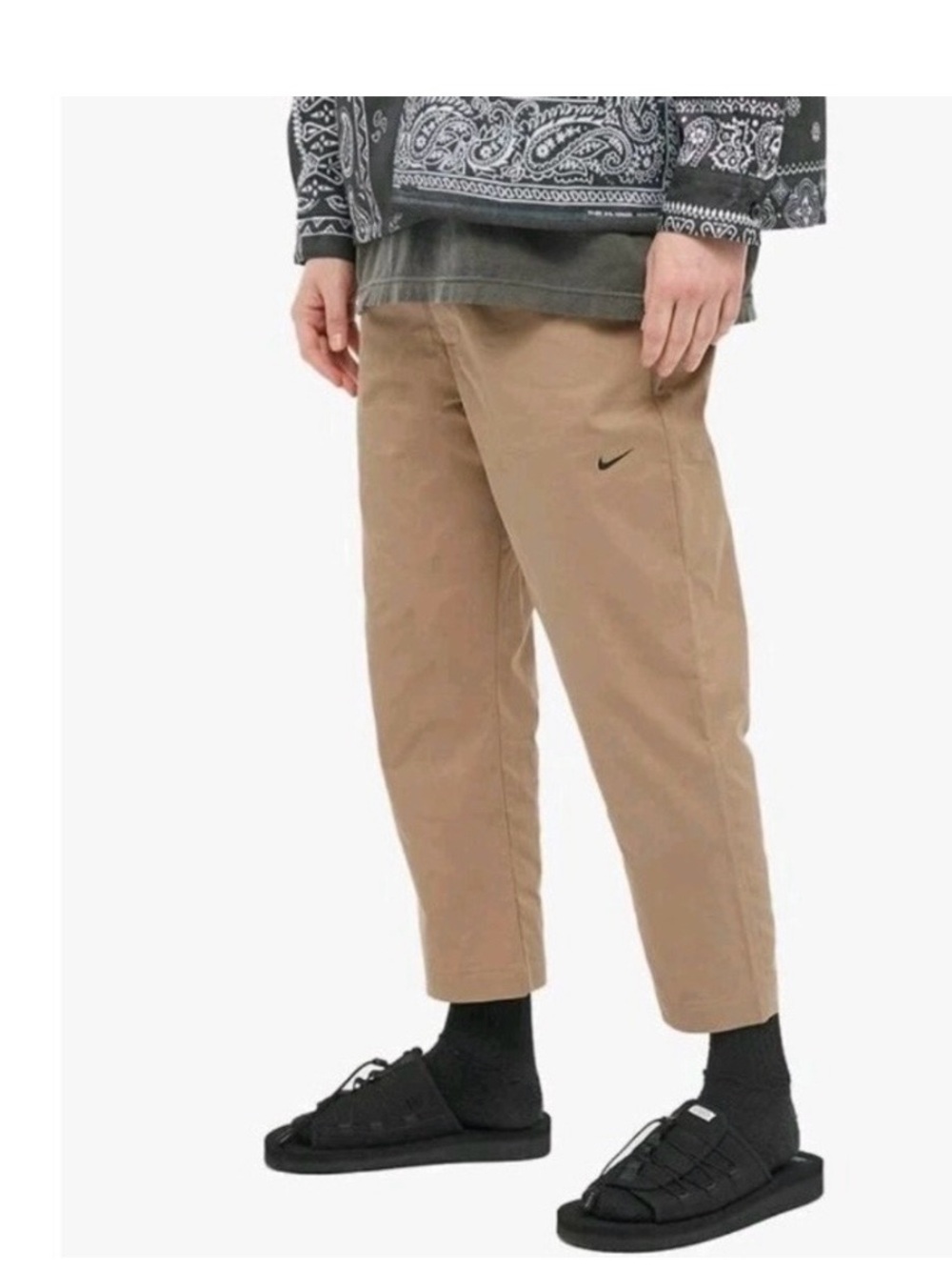 Nike Cropped Sneaker Pants Mens size 42Woven Drawstring Zip Pocket DD7032-208